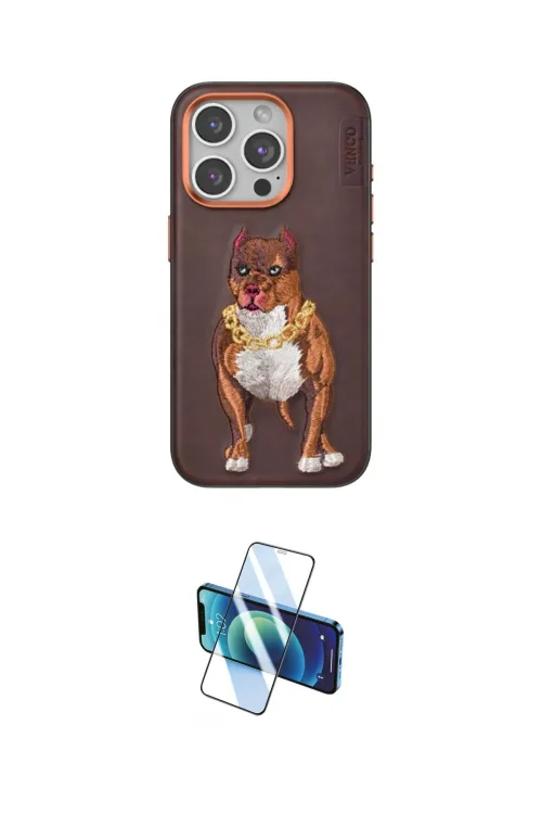 ieg™ iPhone 15 Pro Kılıf Nova Form Koleksiyonu - Siyah 3D Antistatik Cam Ekran Koruyucu