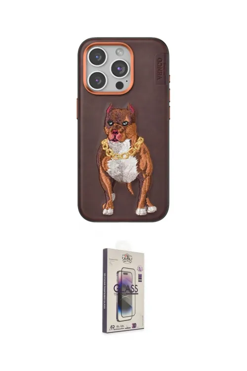 ieg™ iPhone 15 Pro Kılıf Nova Form Koleksiyonu - Siyah Bilvis 3D Cam Ekran Koruyucu