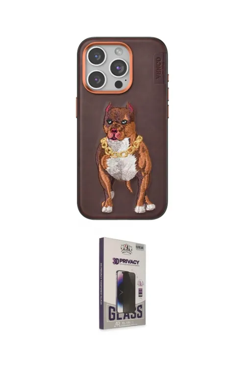 ieg™ iPhone 15 Pro Kılıf Nova Form Koleksiyonu - Siyah Bilvis Hayalet Cam Ekran Koruyucu