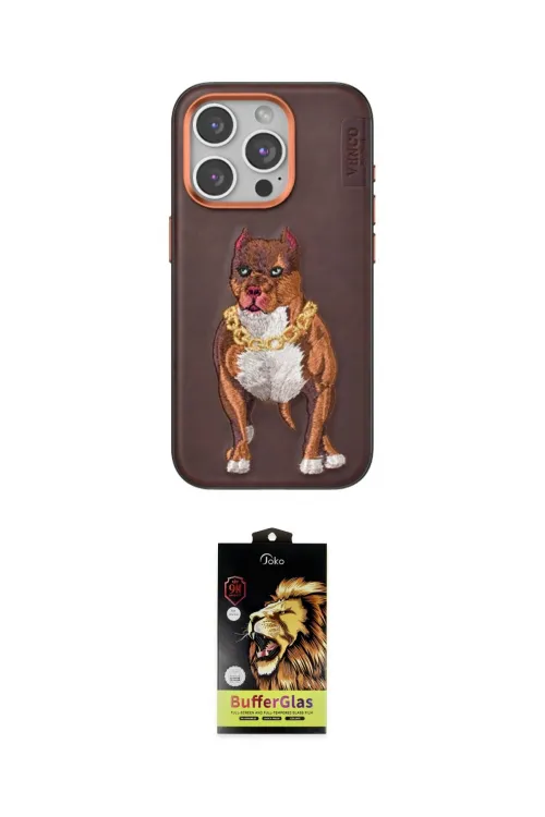 ieg™ iPhone 15 Pro Kılıf Nova Form Koleksiyonu - Siyah Buffer Cam Ekran Koruyucu