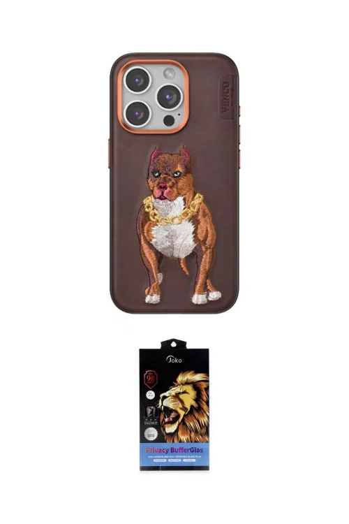 ieg™ iPhone 15 Pro Kılıf Nova Form Koleksiyonu - Siyah Buffer Hayalet Cam Ekran Koruyucu