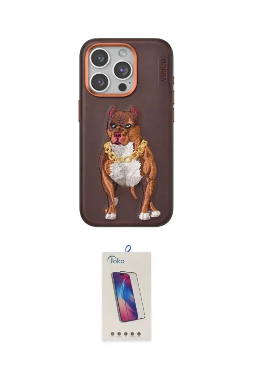 ieg™ iPhone 15 Pro Kılıf Nova Form Koleksiyonu - Siyah Joko 5D Cam