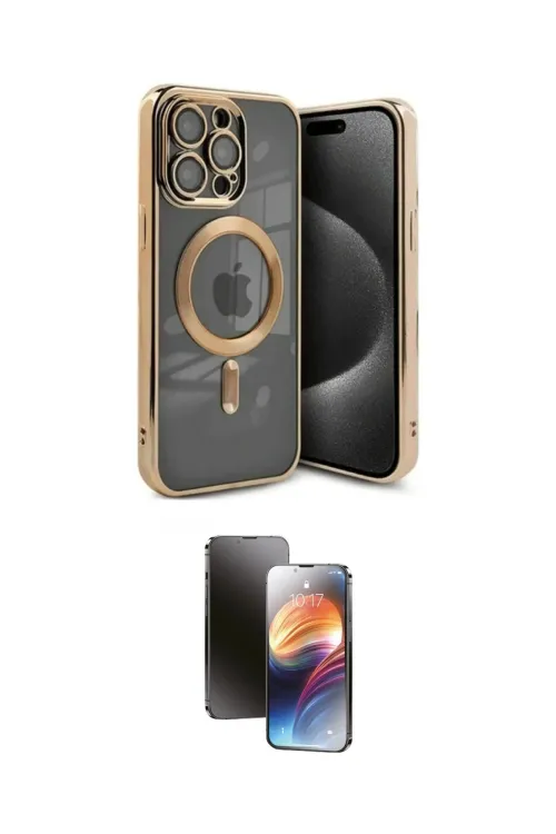 ieg™ iPhone 15 Pro Kılıf Nova Işık Özel Seri - Siyah 3D Antistatik Mat Seramik Nano Ekran Koruyucu