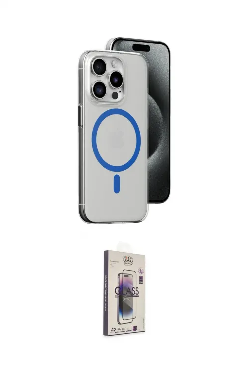 ieg™ iPhone 15 Pro Kılıf Odak Form Özel Seri - Siyah Bilvis 3D Cam Ekran Koruyucu