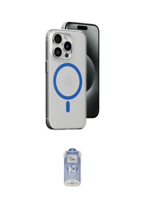ieg™ iPhone 15 Pro Kılıf Odak Form Özel Seri - Siyah Joko Magic 5D Cam