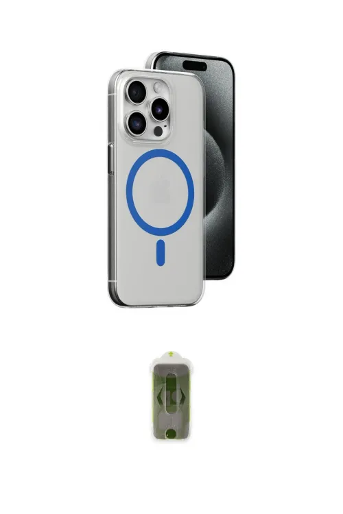 ieg™ iPhone 15 Pro Kılıf Odak Form Özel Seri - Siyah Joko Magic 5D Hayalet Cam