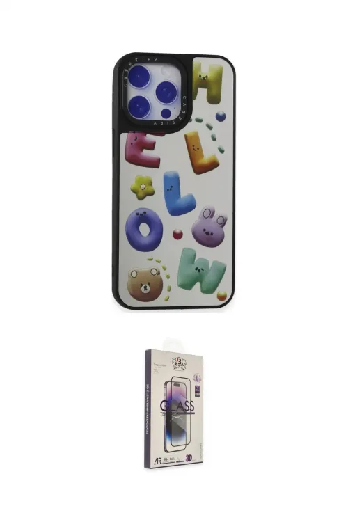 ieg™ iPhone 15 Pro Kılıf Odak Klasik Serisi - Siyah Bilvis 3D Cam Ekran Koruyucu