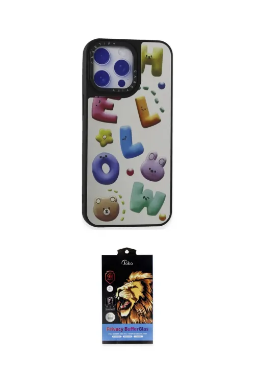 ieg™ iPhone 15 Pro Kılıf Odak Klasik Serisi - Siyah Buffer Hayalet Cam Ekran Koruyucu