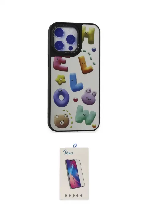 ieg™ iPhone 15 Pro Kılıf Odak Klasik Serisi - Siyah Joko 5D Cam