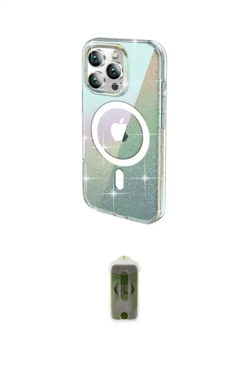ieg™ iPhone 15 Pro Kılıf Odak Modern Serisi - Siyah Joko Magic 5D Hayalet Cam