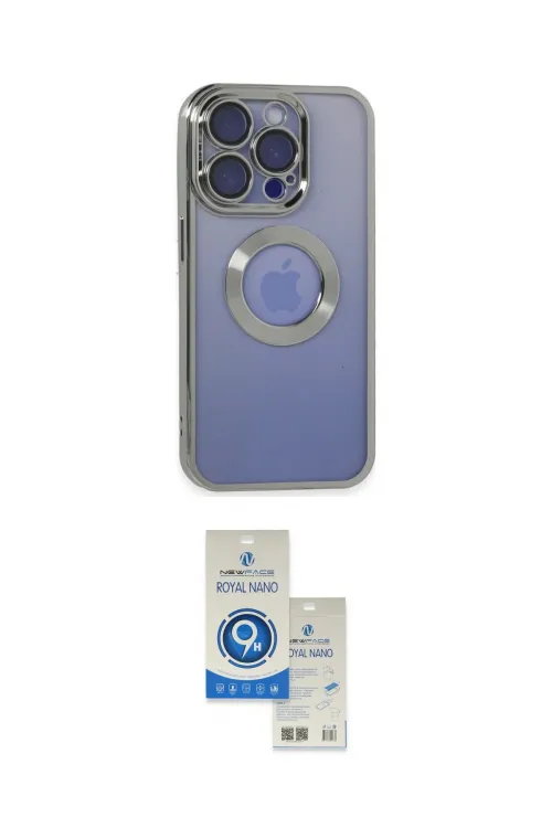 ieg™ iPhone 15 Pro Kılıf Pusula Form - Şeffaf Royal Nano Ekran Koruyucu