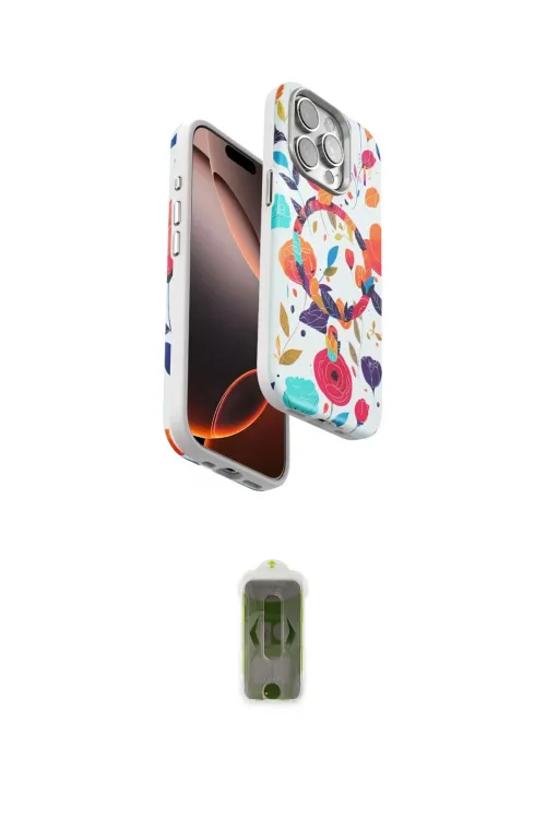 ieg™ iPhone 15 Pro Kılıf Siluet Doku - Siyah Joko Magic 5D Hayalet Cam
