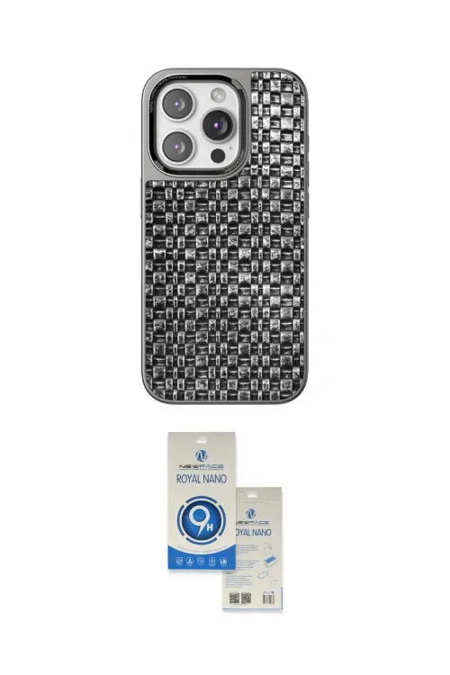 ieg™ iPhone 15 Pro Kılıf Siluet Form Serisi - Şeffaf Royal Nano Ekran Koruyucu