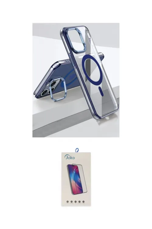 ieg™ iPhone 15 Pro Kılıf Vadi Çizgi Özel Seri - Siyah Joko 5D Cam