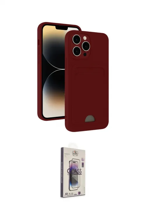 ieg™ iPhone 15 Pro Kılıf Vadi Çizgi Prime - Siyah Bilvis 3D Cam Ekran Koruyucu