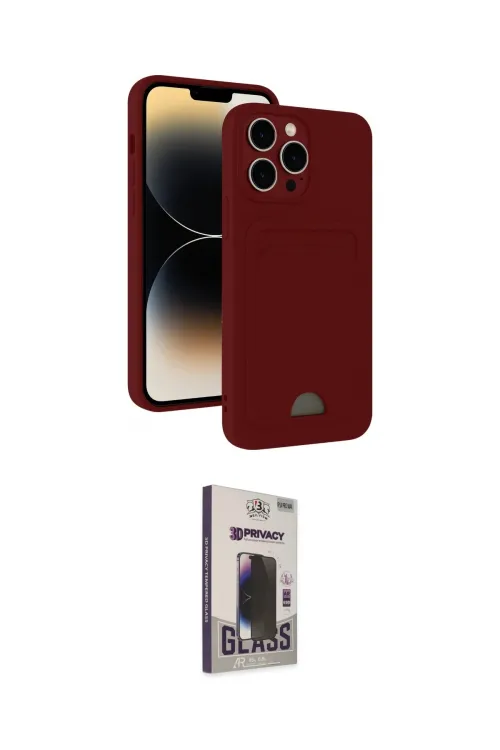 ieg™ iPhone 15 Pro Kılıf Vadi Çizgi Prime - Siyah Bilvis Hayalet Cam Ekran Koruyucu