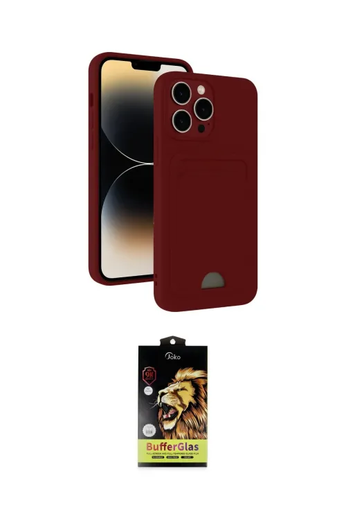 ieg™ iPhone 15 Pro Kılıf Vadi Çizgi Prime - Siyah Buffer Cam Ekran Koruyucu