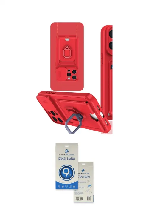 ieg™ iPhone 15 Pro Kılıf Vadi Form Prime - Şeffaf Royal Nano Ekran Koruyucu