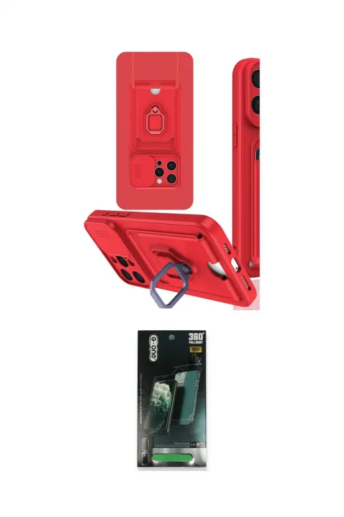 ieg™ iPhone 15 Pro Kılıf Vadi Form Prime - Siyah 360 Mat Full Body Arka Koruyucu
