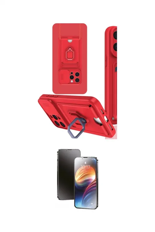 ieg™ iPhone 15 Pro Kılıf Vadi Form Prime - Siyah 3D Antistatik Mat Seramik Nano Ekran Koruyucu