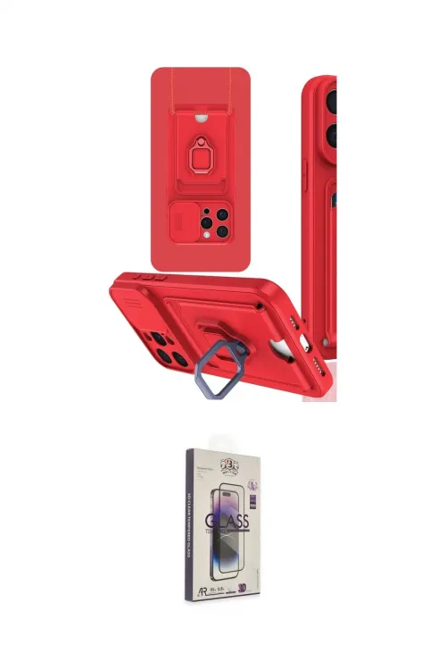 ieg™ iPhone 15 Pro Kılıf Vadi Form Prime - Siyah Bilvis 3D Cam Ekran Koruyucu