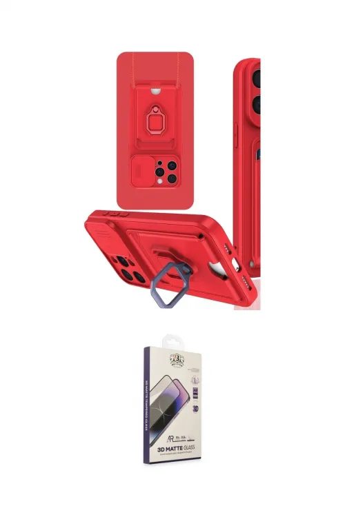 ieg™ iPhone 15 Pro Kılıf Vadi Form Prime - Siyah Bilvis 3D Mat Cam Ekran Koruyucu