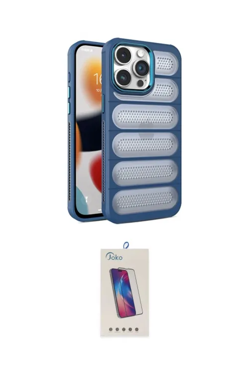 ieg™ iPhone 15 Pro Kılıf Yadigar Doku Özel Seri - Siyah Joko 5D Cam