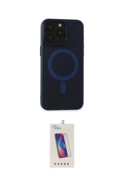 ieg™ iPhone 15 Pro Kılıf Yadigar Işık - Siyah Joko 5D Cam