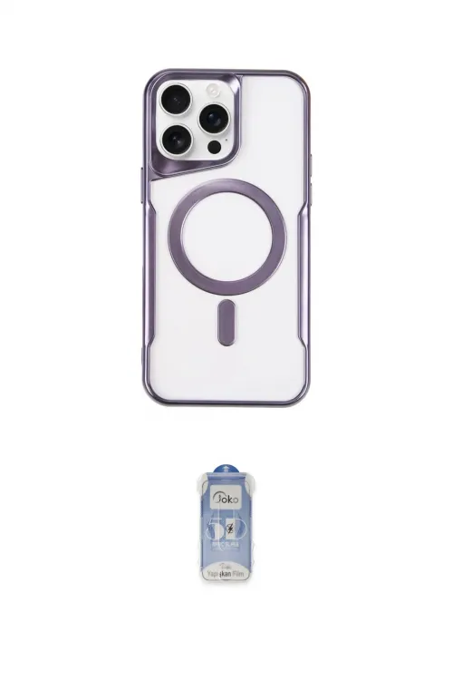 ieg™ iPhone 15 Pro Kılıf Yadigar Klasik Özel Seri - Siyah Joko Magic 5D Cam