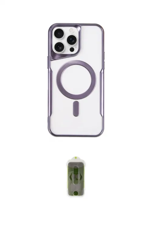 ieg™ iPhone 15 Pro Kılıf Yadigar Klasik Özel Seri - Siyah Joko Magic 5D Hayalet Cam