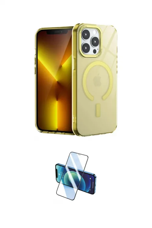 ieg™ iPhone 15 Pro Kılıf Yankı Çizgi - Siyah 3D Antistatik Cam Ekran Koruyucu