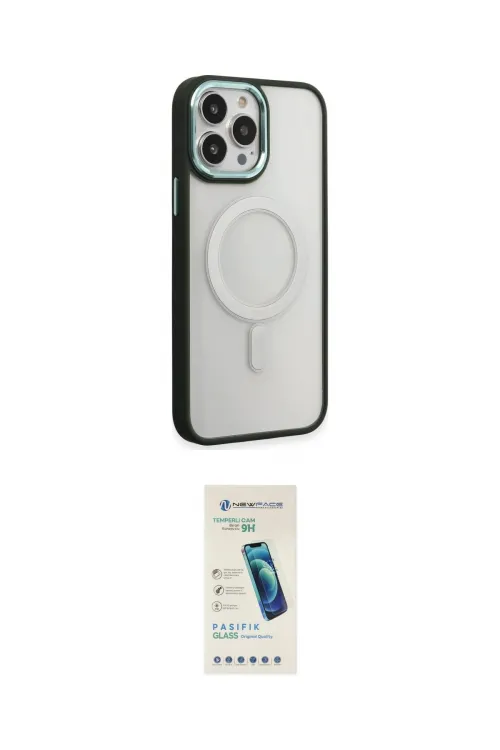 ieg™ iPhone 15 Pro Kılıf Yankı Işık Özel Seri - Şeffaf Pasifik Cam Ekran Koruyucu