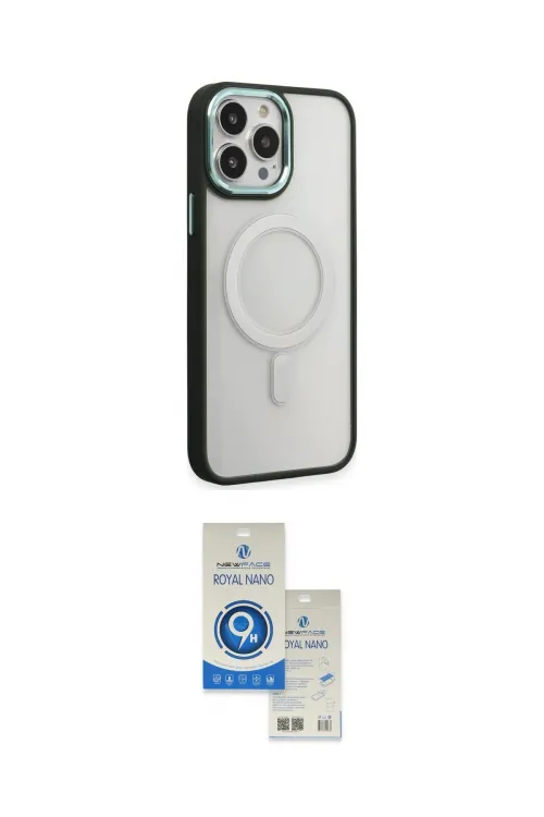 ieg™ iPhone 15 Pro Kılıf Yankı Işık Özel Seri - Şeffaf Royal Nano Ekran Koruyucu