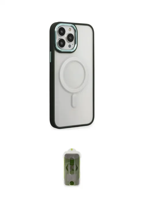 ieg™ iPhone 15 Pro Kılıf Yankı Işık Özel Seri - Siyah Joko Magic 5D Hayalet Cam