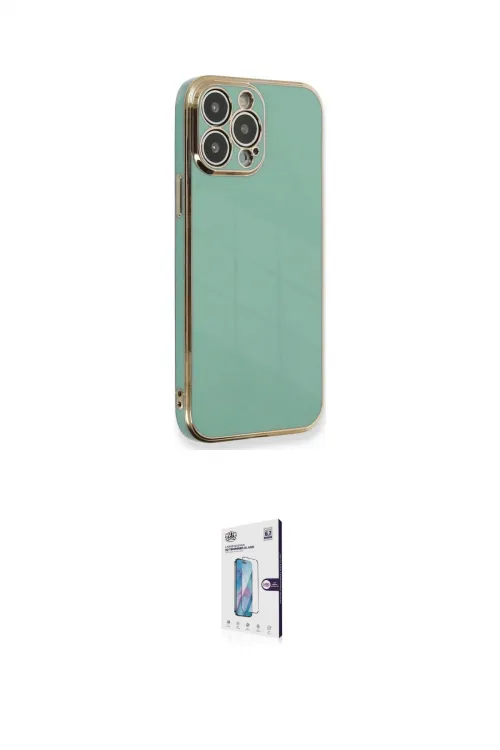ieg™ iPhone 15 Pro Kılıf Yankı Serisi - Siyah Bilvis 0.18mm Plus Cam Ekran Koruyucu