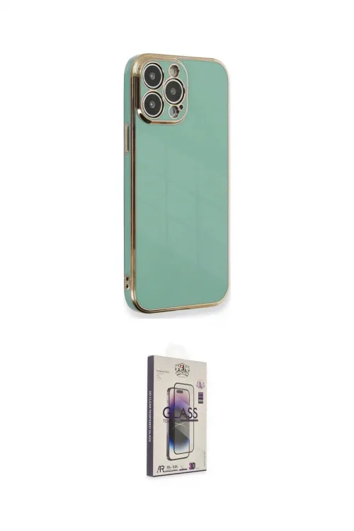 ieg™ iPhone 15 Pro Kılıf Yankı Serisi - Siyah Bilvis 3D Cam Ekran Koruyucu