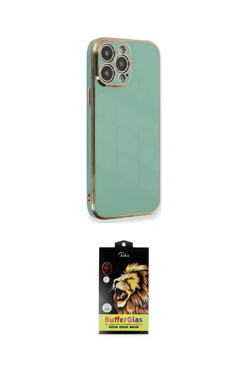 ieg™ iPhone 15 Pro Kılıf Yankı Serisi - Siyah Buffer Cam Ekran Koruyucu