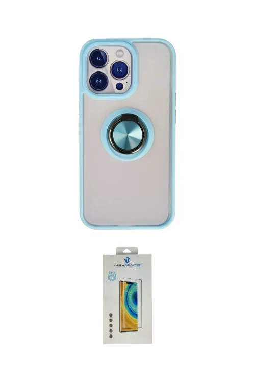 ieg™ iPhone 15 Pro Kılıf Yörünge Çizgi - Siyah Polymer Nano Ekran Koruyucu