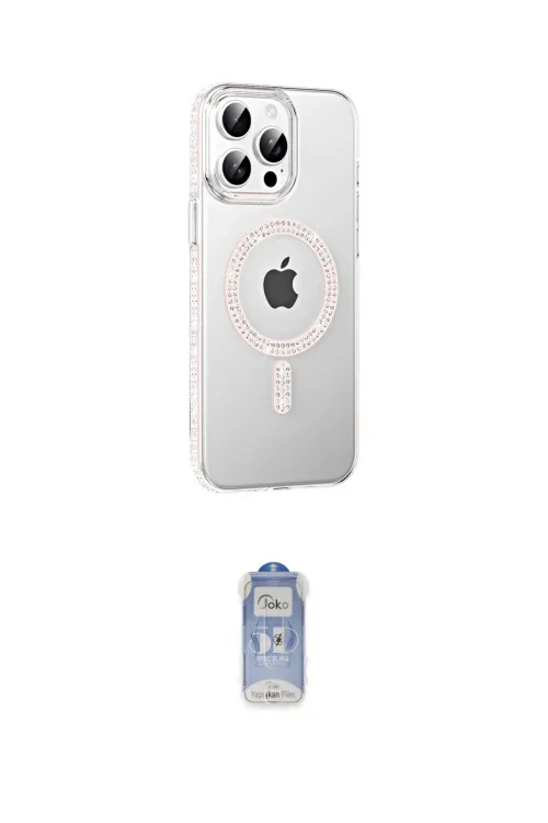 ieg™ iPhone 15 Pro Kılıf Yörünge Koleksiyonu - Siyah Joko Magic 5D Cam