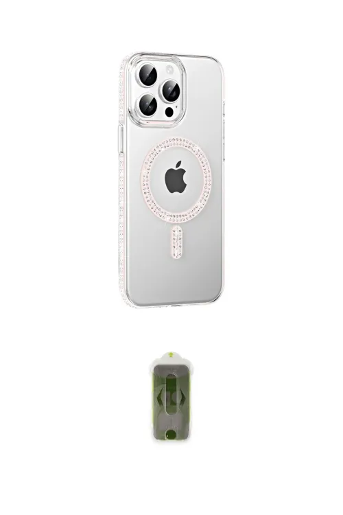 ieg™ iPhone 15 Pro Kılıf Yörünge Koleksiyonu - Siyah Joko Magic 5D Hayalet Cam
