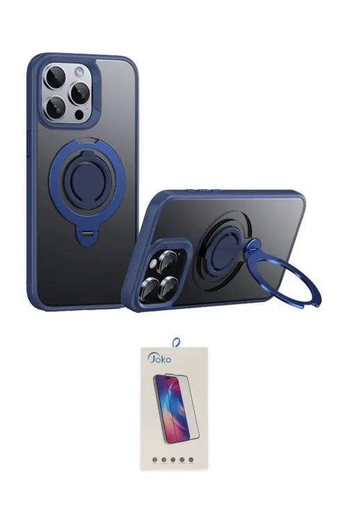 ieg™ iPhone 15 Pro Kılıf Zirve Çizgi Prime - Siyah Joko 5D Cam
