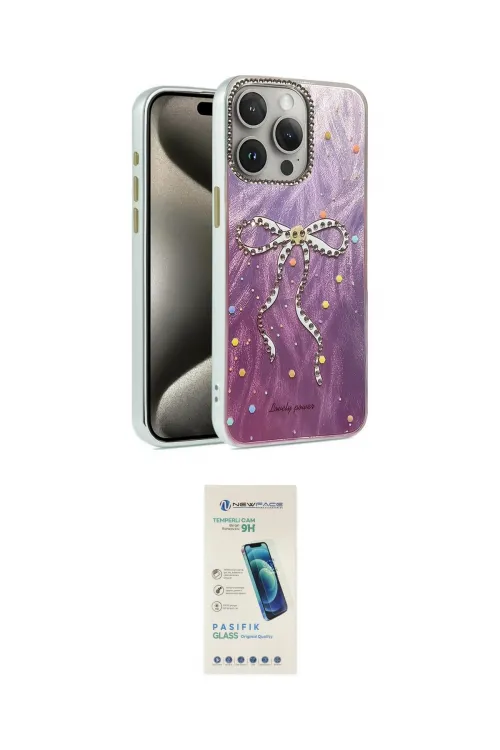 ieg™ iPhone 15 Pro Kılıf Zirve Modern Prime - Şeffaf Pasifik Cam Ekran Koruyucu