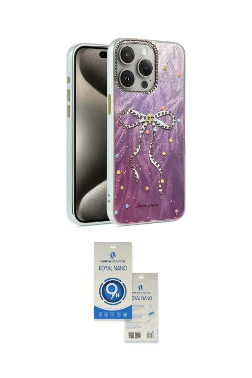 ieg™ iPhone 15 Pro Kılıf Zirve Modern Prime - Şeffaf Royal Nano Ekran Koruyucu