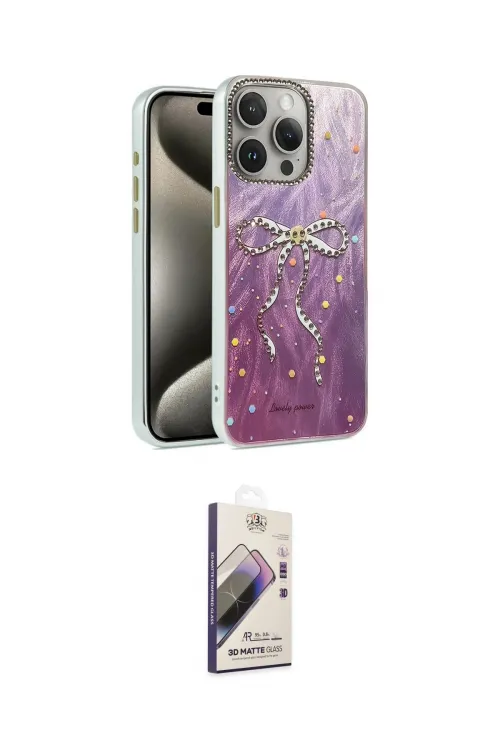 ieg™ iPhone 15 Pro Kılıf Zirve Modern Prime - Siyah Bilvis 3D Mat Cam Ekran Koruyucu