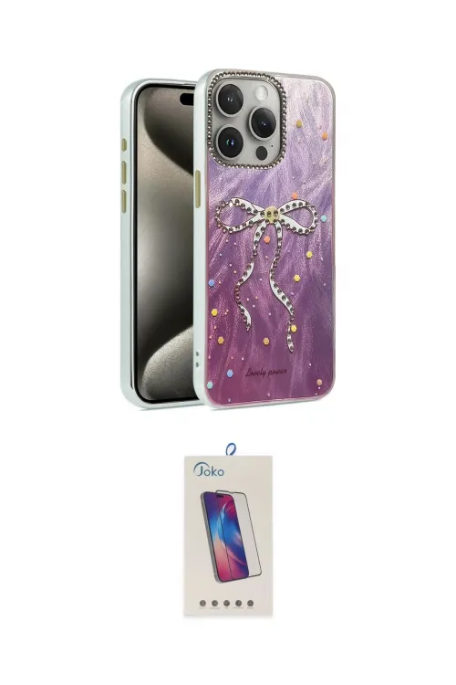 ieg™ iPhone 15 Pro Kılıf Zirve Modern Prime - Siyah Joko 5D Cam