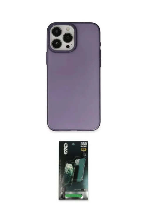 ieg™ iPhone 15 Pro Max Kılıf Ahenk Çizgi Prime - Siyah 360 Mat Full Body Arka Koruyucu