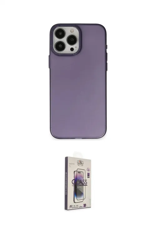 ieg™ iPhone 15 Pro Max Kılıf Ahenk Çizgi Prime - Siyah Bilvis 3D Cam Ekran Koruyucu