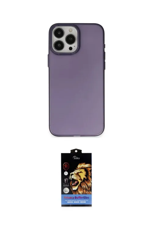 ieg™ iPhone 15 Pro Max Kılıf Ahenk Çizgi Prime - Siyah Buffer Hayalet Cam Ekran Koruyucu