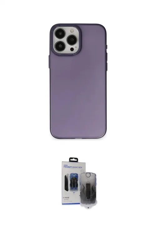 ieg™ iPhone 15 Pro Max Kılıf Ahenk Çizgi Prime - Siyah Vanessa Magic Hayalet Cam