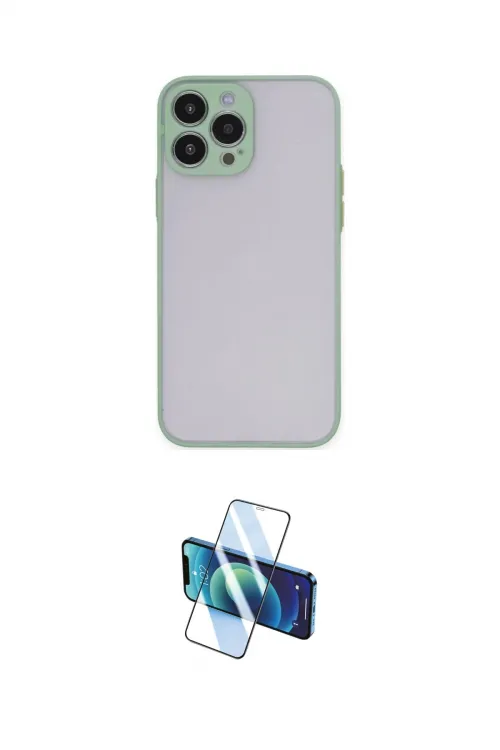 ieg™ iPhone 15 Pro Max Kılıf Ahenk Çizgi Serisi - Siyah 3D Antistatik Seramik Nano Ekran Koruyucu